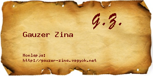 Gauzer Zina névjegykártya